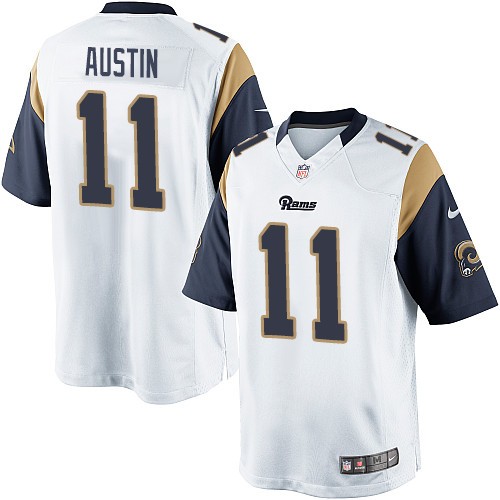 Men's Limited Tavon Austin Nike Jersey White Road - #11 NFL Los Angeles Rams